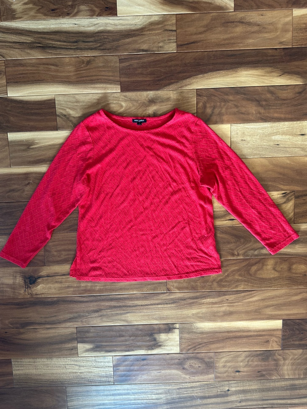 Mario Serrani Red Long Sleeve Lightweight Knit Sweater Size Large